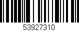Código de barras (EAN, GTIN, SKU, ISBN): '53927310'