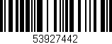 Código de barras (EAN, GTIN, SKU, ISBN): '53927442'