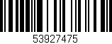 Código de barras (EAN, GTIN, SKU, ISBN): '53927475'