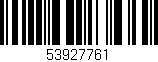 Código de barras (EAN, GTIN, SKU, ISBN): '53927761'