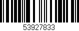 Código de barras (EAN, GTIN, SKU, ISBN): '53927833'