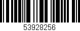 Código de barras (EAN, GTIN, SKU, ISBN): '53928256'