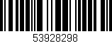 Código de barras (EAN, GTIN, SKU, ISBN): '53928298'