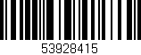Código de barras (EAN, GTIN, SKU, ISBN): '53928415'