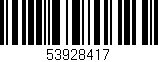 Código de barras (EAN, GTIN, SKU, ISBN): '53928417'