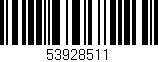 Código de barras (EAN, GTIN, SKU, ISBN): '53928511'