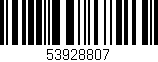 Código de barras (EAN, GTIN, SKU, ISBN): '53928807'
