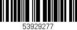 Código de barras (EAN, GTIN, SKU, ISBN): '53929277'