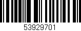 Código de barras (EAN, GTIN, SKU, ISBN): '53929701'