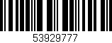 Código de barras (EAN, GTIN, SKU, ISBN): '53929777'