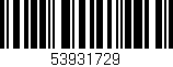 Código de barras (EAN, GTIN, SKU, ISBN): '53931729'