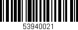 Código de barras (EAN, GTIN, SKU, ISBN): '53940021'