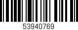 Código de barras (EAN, GTIN, SKU, ISBN): '53940769'