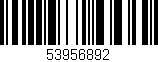 Código de barras (EAN, GTIN, SKU, ISBN): '53956892'