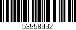 Código de barras (EAN, GTIN, SKU, ISBN): '53958992'