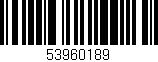 Código de barras (EAN, GTIN, SKU, ISBN): '53960189'