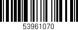 Código de barras (EAN, GTIN, SKU, ISBN): '53961070'