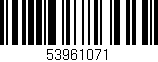 Código de barras (EAN, GTIN, SKU, ISBN): '53961071'