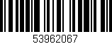 Código de barras (EAN, GTIN, SKU, ISBN): '53962067'