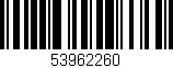 Código de barras (EAN, GTIN, SKU, ISBN): '53962260'