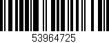 Código de barras (EAN, GTIN, SKU, ISBN): '53964725'