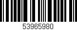 Código de barras (EAN, GTIN, SKU, ISBN): '53965980'
