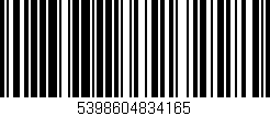 Código de barras (EAN, GTIN, SKU, ISBN): '5398604834165'