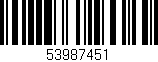 Código de barras (EAN, GTIN, SKU, ISBN): '53987451'