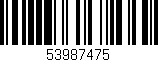 Código de barras (EAN, GTIN, SKU, ISBN): '53987475'