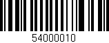 Código de barras (EAN, GTIN, SKU, ISBN): '54000010'