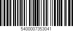 Código de barras (EAN, GTIN, SKU, ISBN): '5400007353041'