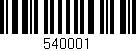 Código de barras (EAN, GTIN, SKU, ISBN): '540001'