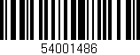 Código de barras (EAN, GTIN, SKU, ISBN): '54001486'