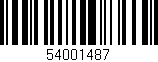 Código de barras (EAN, GTIN, SKU, ISBN): '54001487'