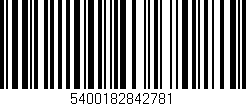 Código de barras (EAN, GTIN, SKU, ISBN): '5400182842781'