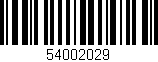 Código de barras (EAN, GTIN, SKU, ISBN): '54002029'