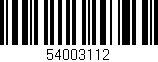 Código de barras (EAN, GTIN, SKU, ISBN): '54003112'