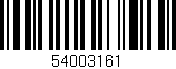 Código de barras (EAN, GTIN, SKU, ISBN): '54003161'