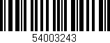 Código de barras (EAN, GTIN, SKU, ISBN): '54003243'