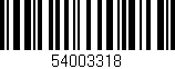Código de barras (EAN, GTIN, SKU, ISBN): '54003318'