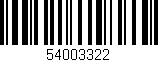Código de barras (EAN, GTIN, SKU, ISBN): '54003322'