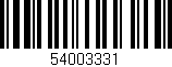 Código de barras (EAN, GTIN, SKU, ISBN): '54003331'
