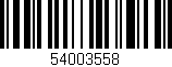 Código de barras (EAN, GTIN, SKU, ISBN): '54003558'