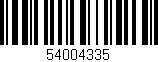 Código de barras (EAN, GTIN, SKU, ISBN): '54004335'