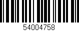 Código de barras (EAN, GTIN, SKU, ISBN): '54004758'