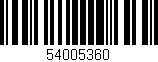 Código de barras (EAN, GTIN, SKU, ISBN): '54005360'
