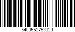 Código de barras (EAN, GTIN, SKU, ISBN): '5400552753020'