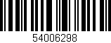 Código de barras (EAN, GTIN, SKU, ISBN): '54006298'