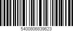 Código de barras (EAN, GTIN, SKU, ISBN): '5400806839623'