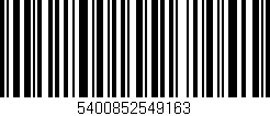 Código de barras (EAN, GTIN, SKU, ISBN): '5400852549163'